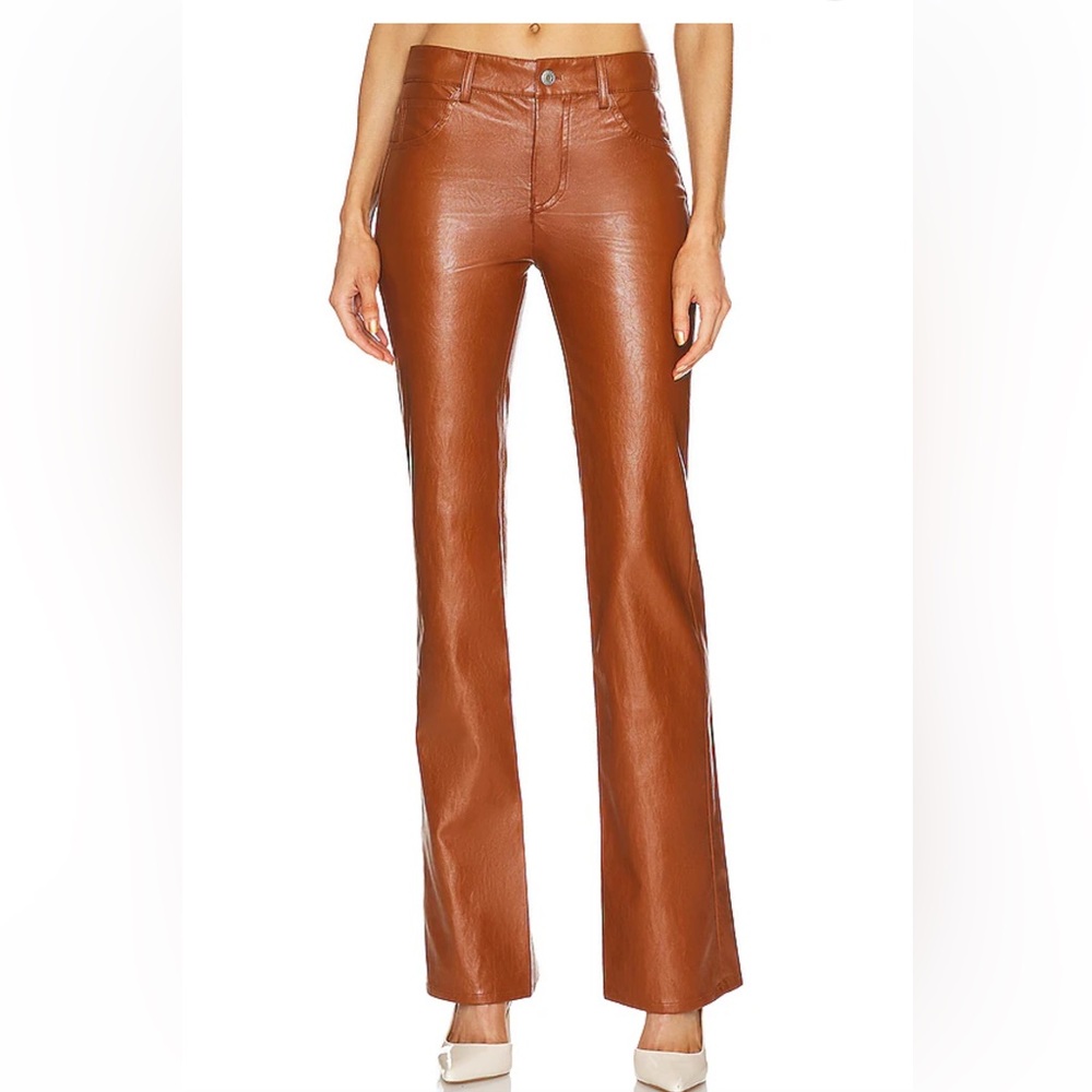 A.L.C. Freddie VEGAN LEATHER Pants in Cognac ALC Size 00